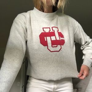 Vintage Cropped University Sweatshirt